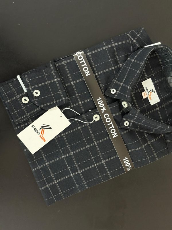 black check shirt